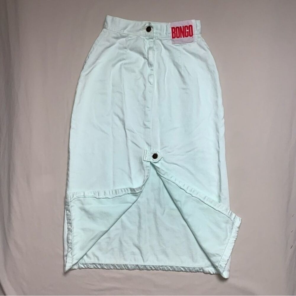 Vintage 80s Y2K 90s BONGO Mint Green Maxi Long Skirt Woman’s 9 Summer Retro